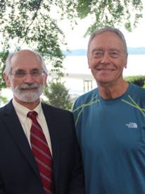 Professor Ken Moore (R) with VIMS Dean and Director John Wells following the Awards Ceremony.