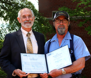 James Jasper (right) and Dr. John Wells.