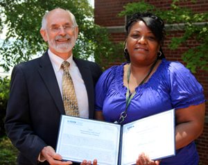 Maxine Butler (right) and Dr. John Wells